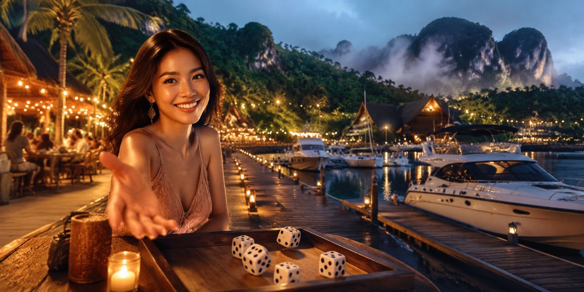 Permainan dadu dan taruhan di Langkawi dengan pemain tempatan yang aktif bersama rakan