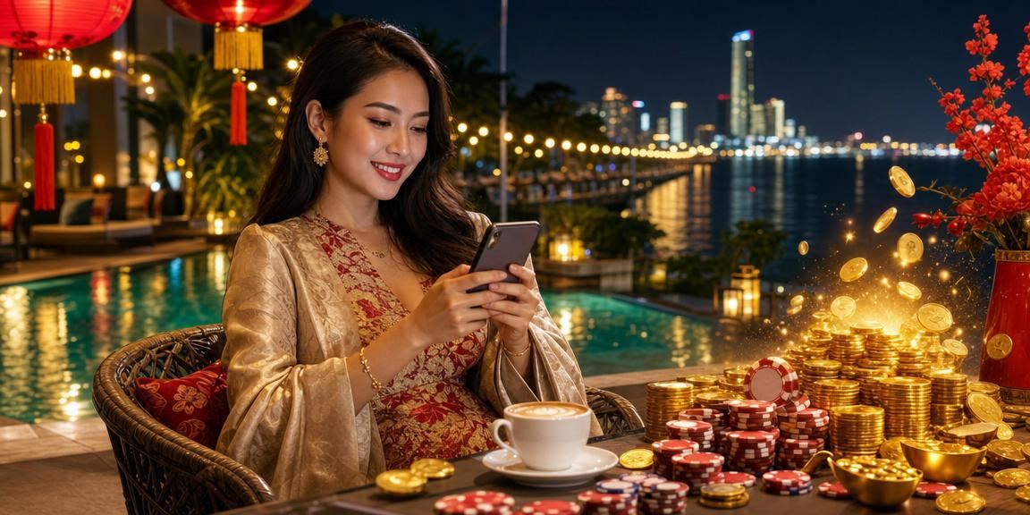 Pengguna di Penang mengakses odds perlawanan melalui aplikasi kasino mudah alih dengan skrin cerah